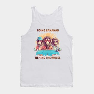 Going Bananas Behind The Wheel Monkeys Tank Top